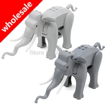 10 шт./партия фигура слона милые животные Строительные блоки Набор Модель Кирпичи обучающая игрушка для детей