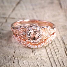 

Brand Jewelry Womens White Or Rose Gold 925 Silver Filled Wedding Ring