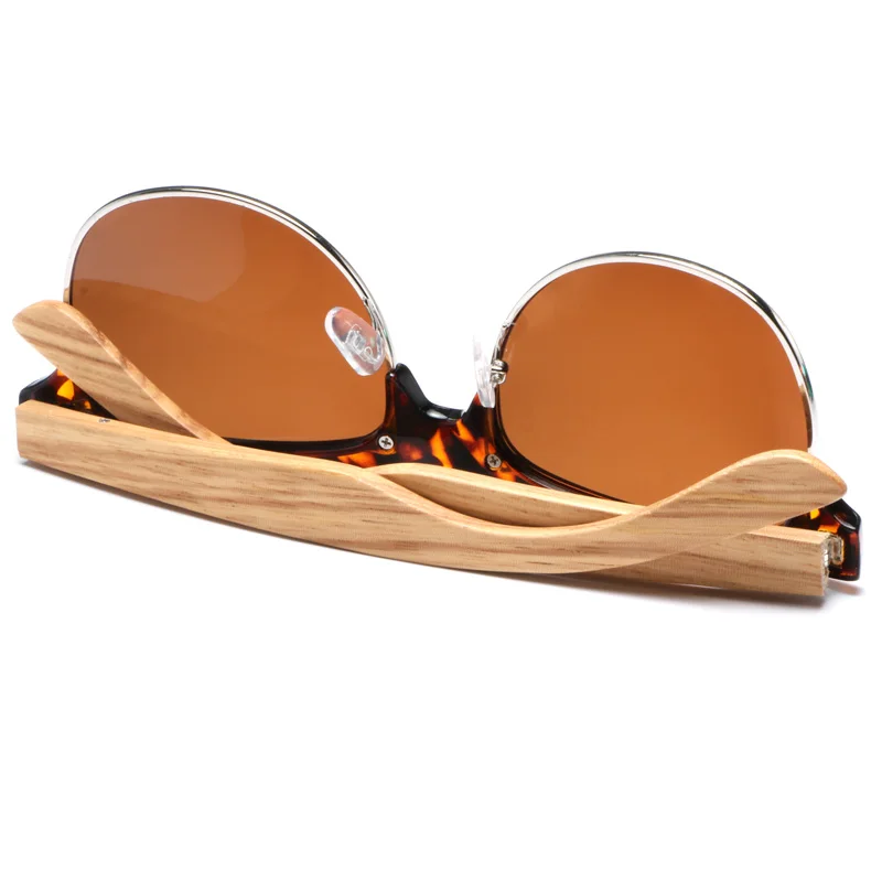 Ablibi Классические Мужские поляризационные деревянные солнцезащитные очки без оправы для мужчин и женщин с блокировкой УФ, HD линзы в деревянной коробке