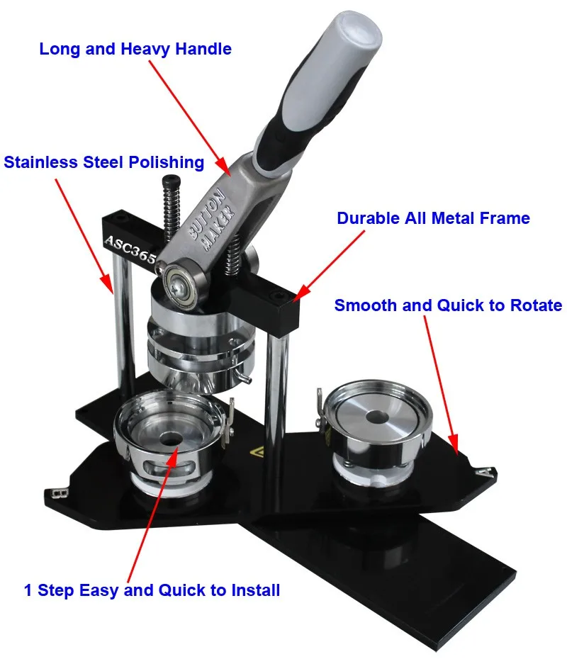 Pro N3 NEW 3"75mm Badge Button Maker Machine + 75mm NEW MOULD in