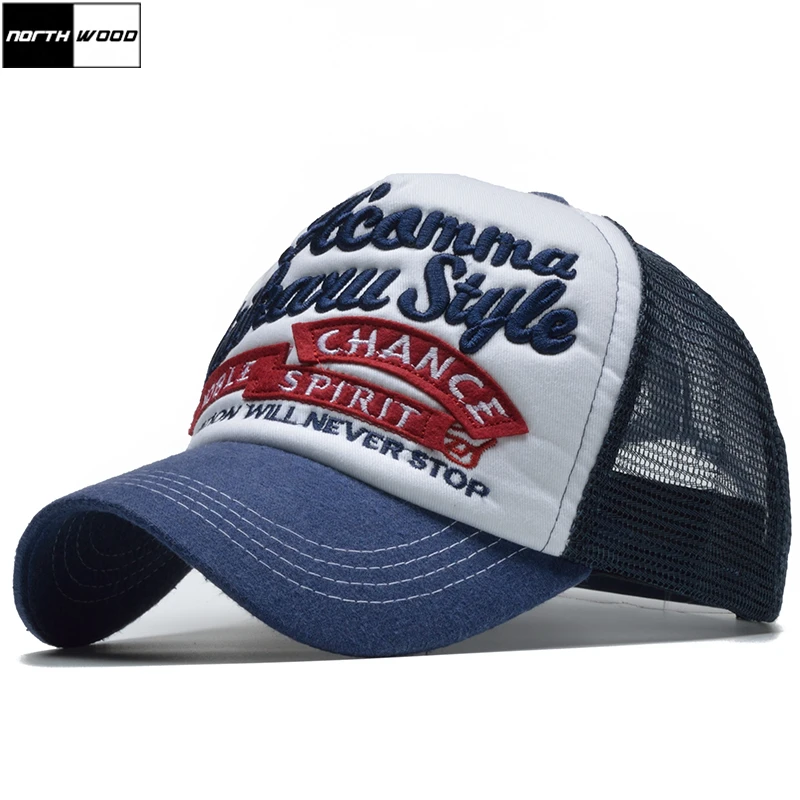 

[NORTHWOOD] 2018 Fashion Mesh Summer Cap Sun Baseball Cap Men Women Dad Hat Gorra Hip Hop Snapback Casquette Homme Fitted Cap
