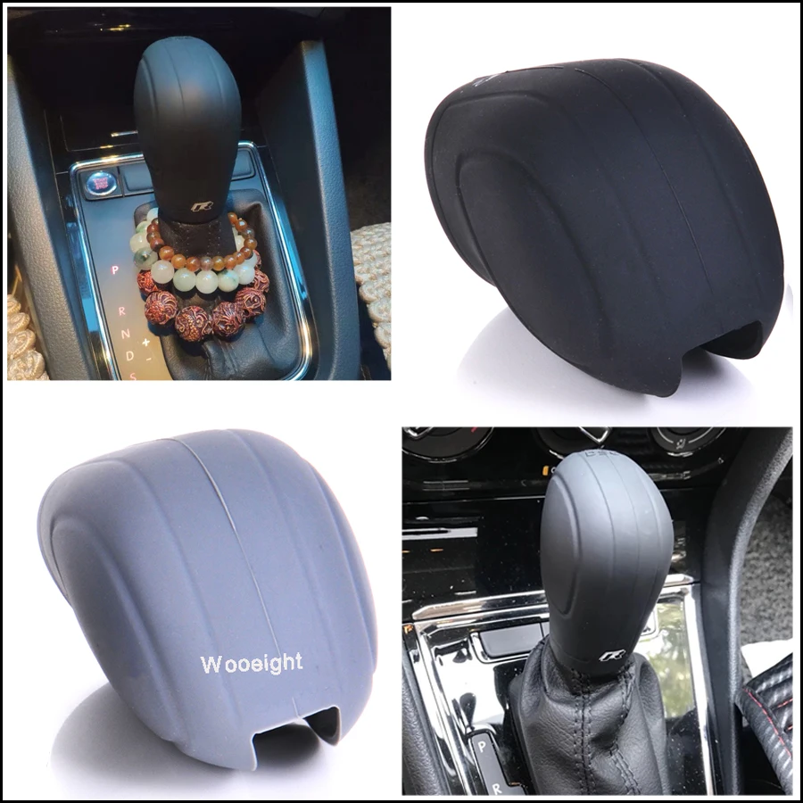 

Wooeight Anti Slip Black Gray Car Soft Silicone Gear Knob Cover Auto Round Protector For Volkswagen Magotan Sagitar Passat