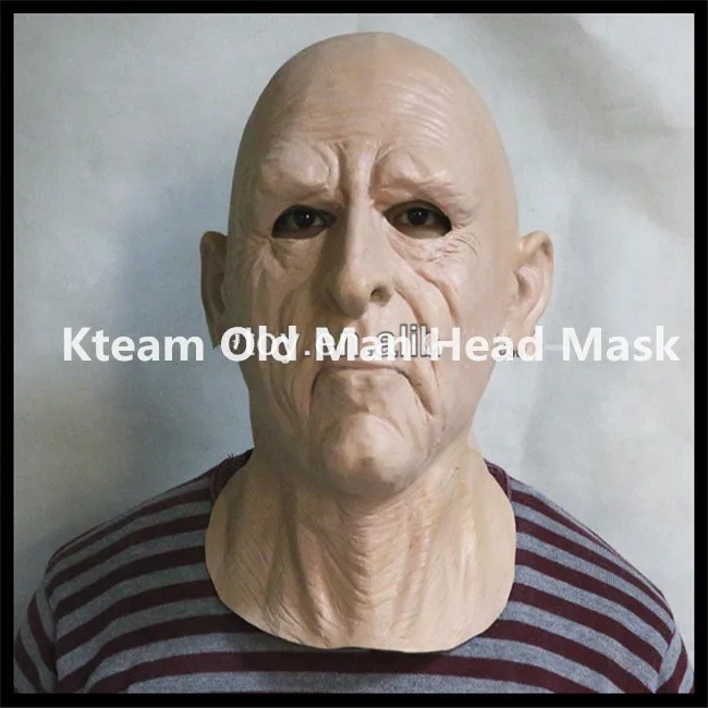 Латексная Маска высшего класса для пожилых мужчин, лысые морщинистые маски для взрослых на Хэллоуин, маскарадный реквизит из фильма ужасов, силиконовые Вечерние Маски для косплея - Цвет: 4