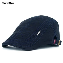Британский стиль ретро классический мужской сетчатый берет для художника Кепка s Повседневный сплошной цвет остроконечные кепки-береты шапки дышащая Кепка с якорем