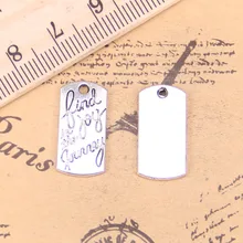 62pcs Jewelry Charms find joy in journey 20x10mm Antique Silver Plated Pendants Making DIY Handmade Tibetan Silver Jewelry