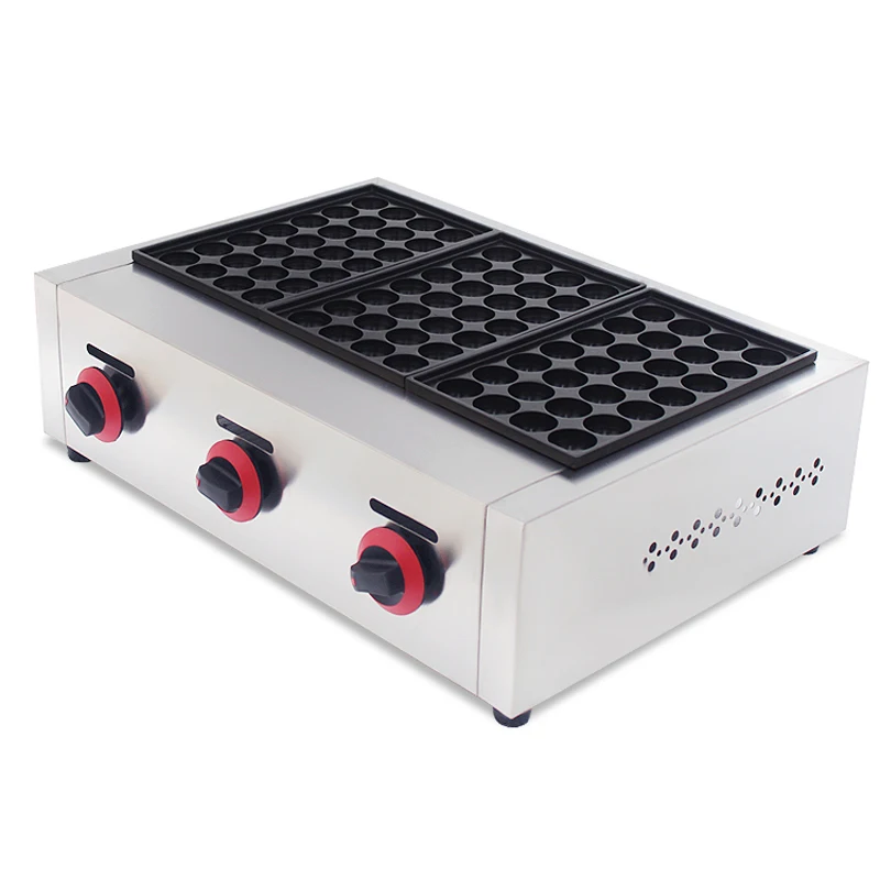 Газовый Японские закуски осьминог пельмени плита три лотка Takoyaki Maker 84-Balls