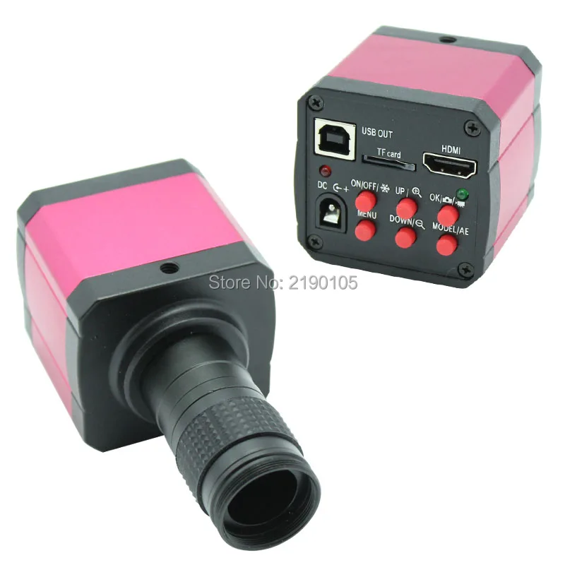 

HD 14MP HDMI 720P USB Digital Industry Video Inspection Microscope Camera Set TF Card Video Recorder +Mini C-MOUNT Zoom Lens
