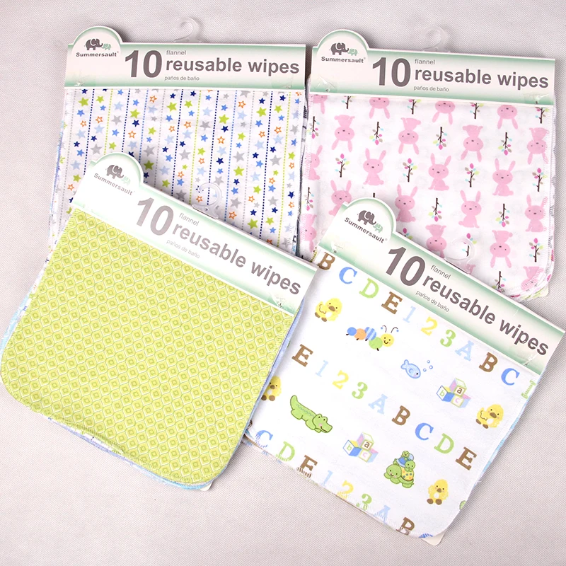  Summitkids 10pcs/lot Baby Feeding Towel Children Small Handkerchief 100% cotton 22*22cm Nursing Tow