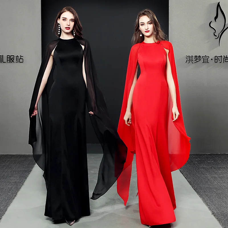 Черный тонкий Cheongsam сексуальное длинное Qipao вечернее платье вечерние платья халат китайский традиционный Женский Чино традиционный