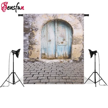 

Vinyl Vintage door Photography Background Retro Studio Digital Printing Brick Wall Newborn Backdrops For Photo Studio ZH-234