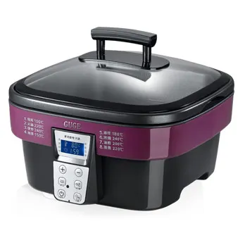 

WUXEY Smart Electric Food Steamer 5L Electric Cooker Multi-functional Black AD-G909 Non-stick Pan Tabletop Electric Wok Cooker