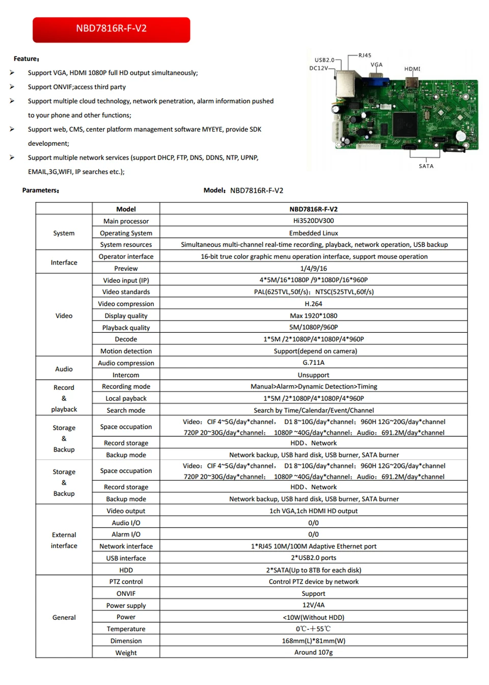 Besder XMEye P2P 16CH 1080P CCTV NVR плата HI3520D 4CH 5MP 16CH 1080P видеомагнитофон Модуль 2 порта SATA ONVIF Обнаружение движения