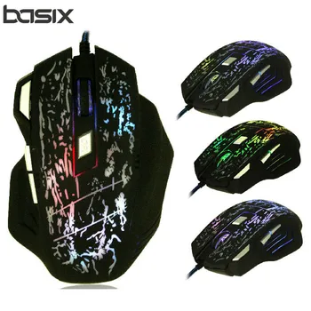 

BASIX Professional Wired Gaming Mouse 5500DPI Adjustable 7 Buttons Cable USB Optical Gamer Mouse Mice For PC Computer Laptop