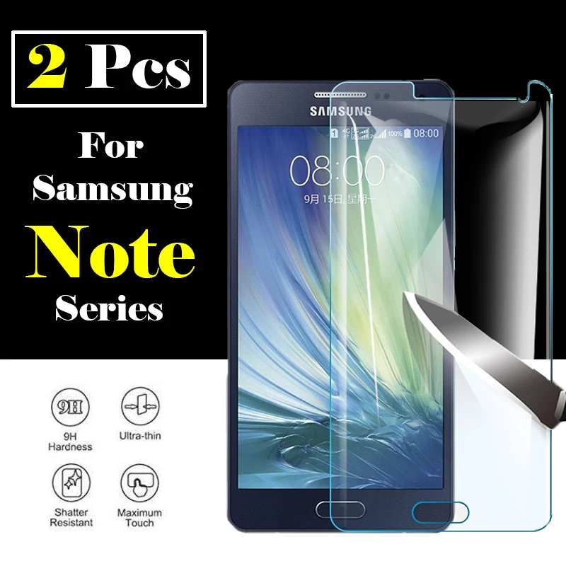 2 шт Для Samsung Galaxy Note 3 4 5 стеклянная Защитная пленка для экрана закаленное стекло