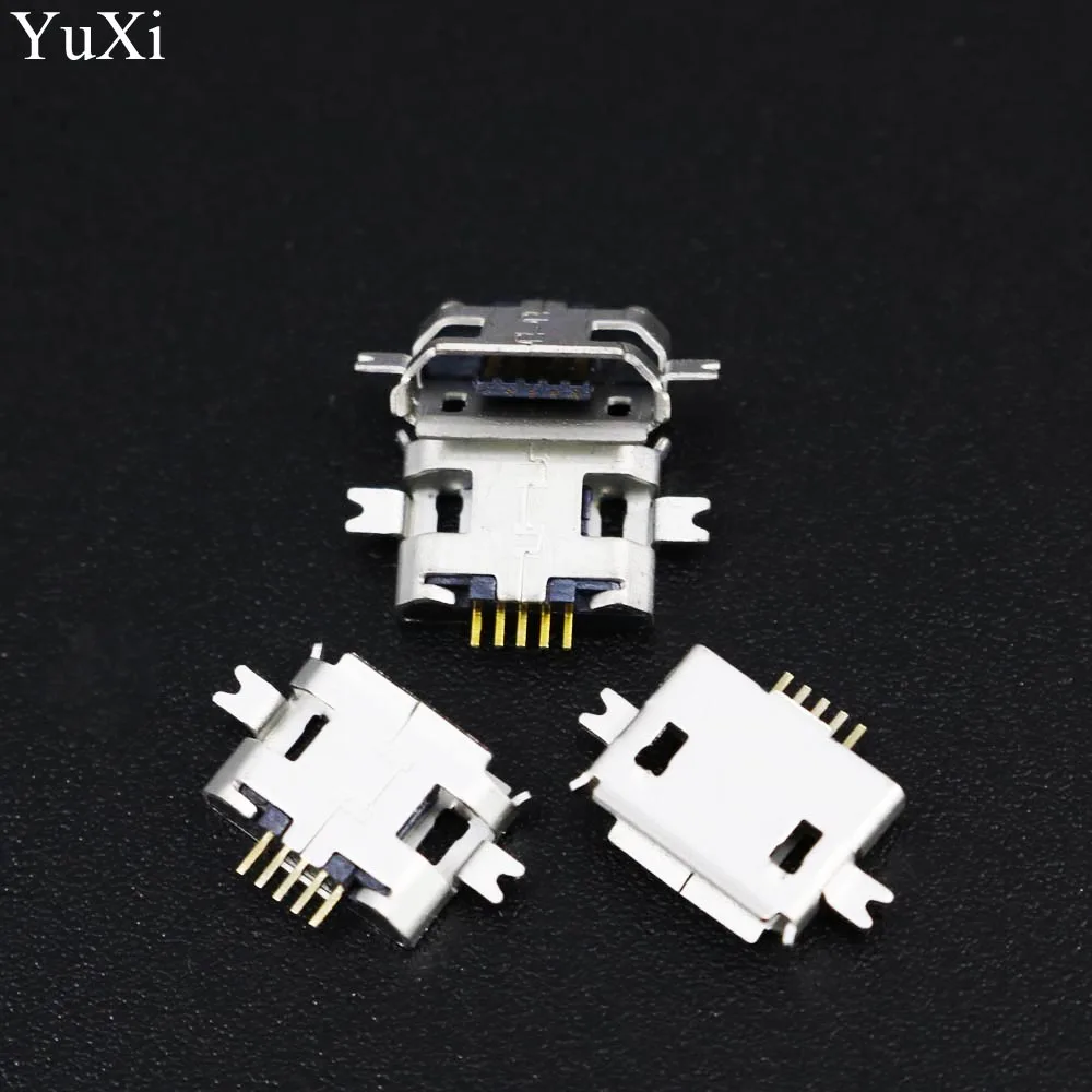 100 шт. Micro connector heavy plate 1 0 SMD 2 feet Mini usb 5P female планшет зарядное сиденье розетка для