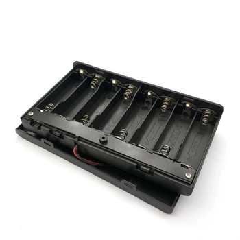 

1Pcs 12V 8 AA Batteries Holder Storage Case Plastic 1.5V Battery Case ON/OFF Switch with Cap Wire For 8 X 1.5V AA