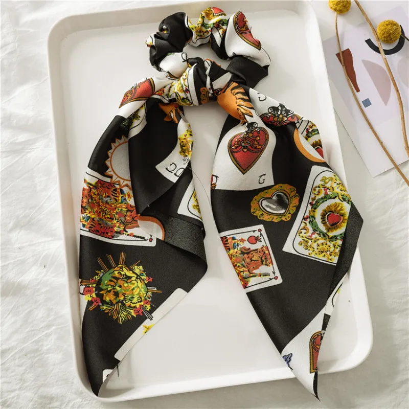 

Bohemian Floral Printed Long Streamers Elastic Hair Ribbon Bands Scrunchie Bow Knot Women Girls Hair Scarf Ties Hair Accessories