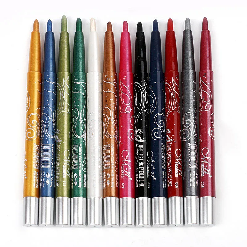 

Multi-color Automatic 2 in 1 Eyeliner Highlighter Glitter Eyeshadow Pencil Makeup Cosmetics 12pcs/Set Waterproof Beauty Tools