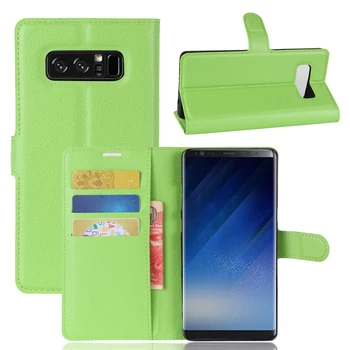

50pcs Flip PU Leather Litchi Case For Samsung Galaxy S10 5G E S9 S8 Plus Note 10 9 8 A10S A20S M30S Holder With Card Slot Cover