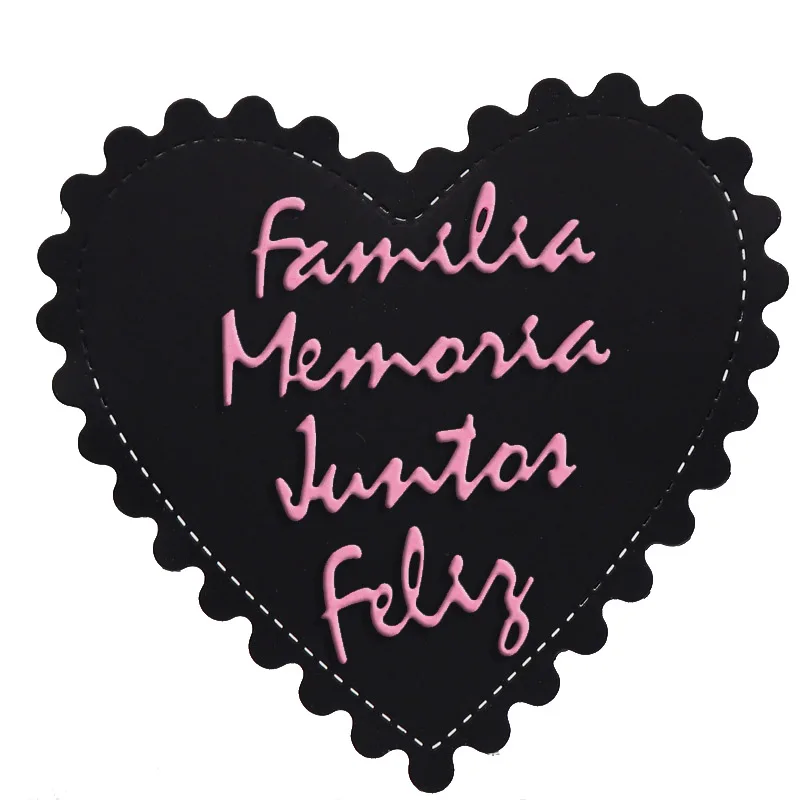 

Spanish Word dies Memoies Family Happy Together Die Metal Cutting Dies Craft Dies Stencils for DIY Scrapbooking Decorative
