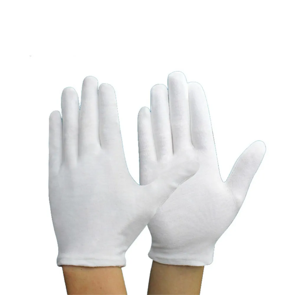 REBUNE, 12 пар/белые рабочие перчатки, хлопок, парадные перчатки для мужчин и женщин, для обслуживания/официантов/водителей/ювелирных изделий, перчатки RE8001