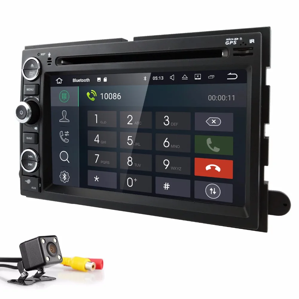 Excellent 1024*600 PureAndroid8.0 Capacitive Screen Car DVD GPS For Ford Focus Fusion Expedition F150 F250 F500 Escape Edge Mustang 4GWIFI 3