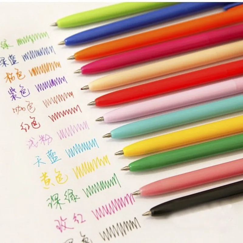 

6 PCS / /  wholesale agents with cool creative fashion 1029 Korean candy colored Gel Ink pen color presses