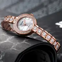 Megir Watch Women Exquisite Top Luxury Diamond Quartz Ladies Watch Stainless Steel Female Wristwatch saat relogio feminino