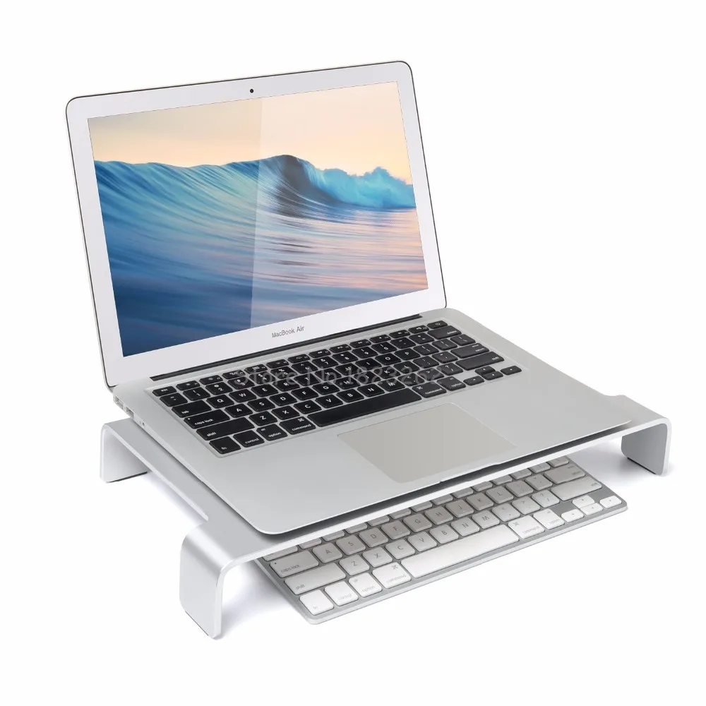 Монитор Стенд алюминиевый компьютерный стояк устойчивый органайзер для MacBook/iMac Pro/tv экран/печать lapнастольная подставка держатель с клавиатурой для хранения