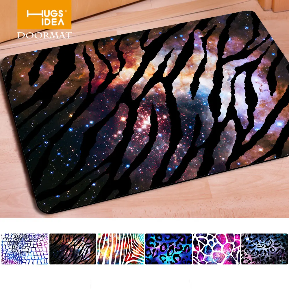 HUGSIDEA Galaxy Space Добро пожаловать Леопардовый мех украшения дома ковры стильные полосы дизайн ковры для спальни ванная комната коврики