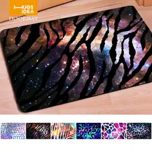 HUGSIDEA Galaxy Space Добро пожаловать Леопардовый мех украшения дома ковры стильные полосы дизайн ковры для спальни ванная комната коврики