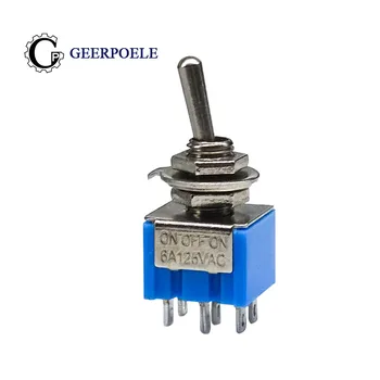 

copper feet 20Pcs 50pcs ON- OFF-ON MTS-203 6Pin 3 Position Mini Latching Toggle Switch SPDT AC 6A/125V 3A/250V MTS203