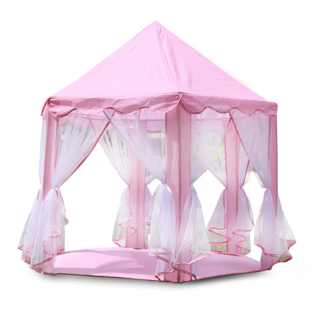 

140cmx135cm Portable Princess Castle Play Tent Activity Fairy House Fun Indoor Outdoor Playhouse Toy Gifts for Girls