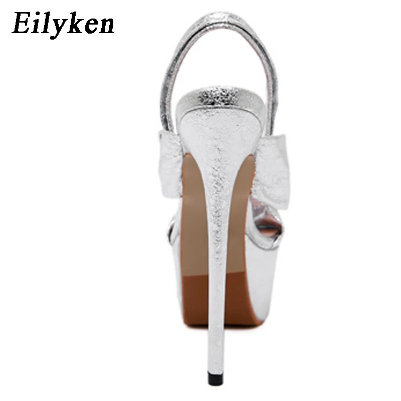 Eilyken/туфли на очень высоком каблуке 17 см; пикантные Серебристые туфли для стриптиза; вечерние туфли-лодочки; Летние босоножки на платформе и высоком каблуке; женская обувь