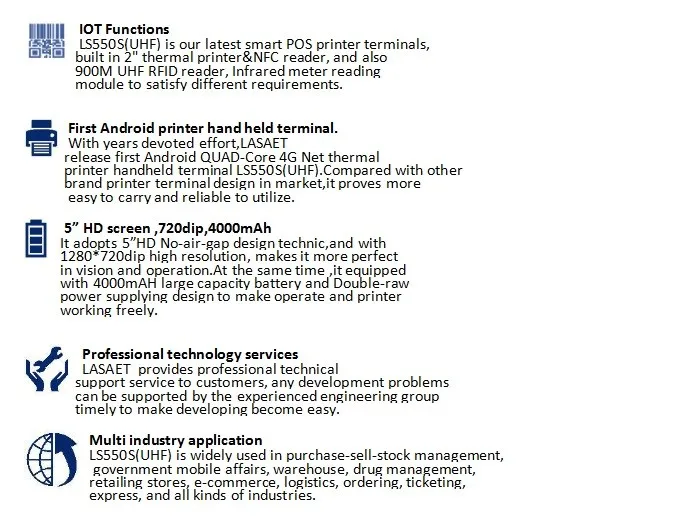 Features of LS550S(UHF)