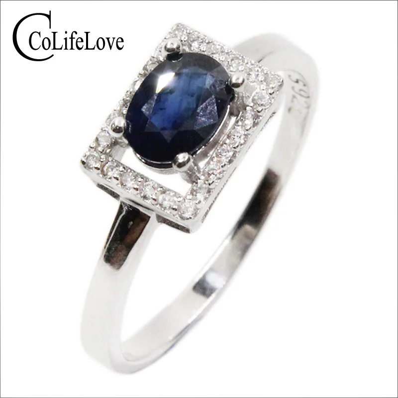 925 silver ring with blue sapphire 925 silver ring with blue sapphire