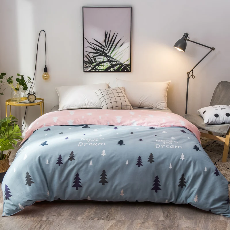 Simple-Nordic-Style-Duvet-Cover-Forest-Printing-100%-Cotton-Quilt-Cover-Queen-King-Size-Bed-Linen-Single-Double-Comforter-Cover-2