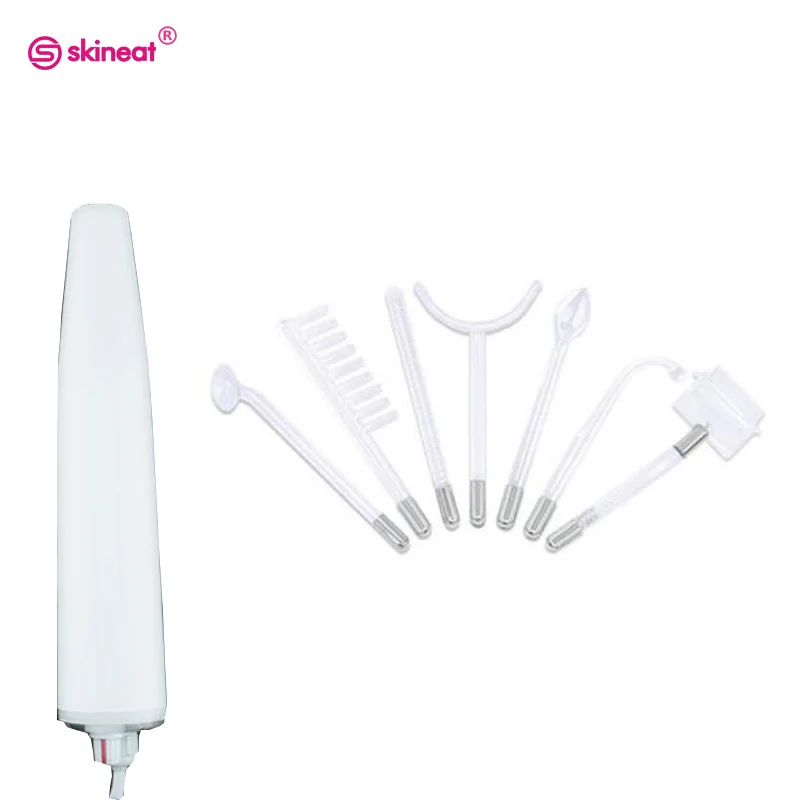 

Skineat Purple Light High Frequency Electrotherapy Comb Rods Acne Removing Facial Spots Treatment Skin Care Liquid to Hair Salon