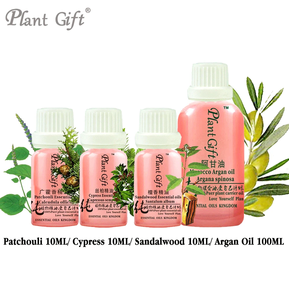 

Free Shopping 100% Pure Essential Oils India Patchouli / Cypress / Sandalwood / Argan Oil, Anti-inflammatory Soothes Sensitive