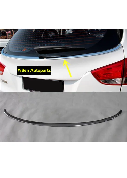 Высокое качество для hyundai IX35 2010 2011 2012 автомобильный чехол ABS задняя дверь багажника+ оконный столб рамка пластина отделка 2 шт - Цвет: Армейский зеленый