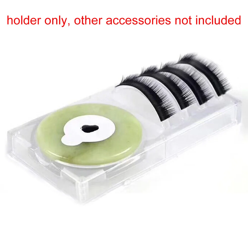 

Extension Glue Adhesive Stand Tools Pallet Tray Smooth Surface Hairdressing Space Saving Curved Design Eyelash Grafting Holder