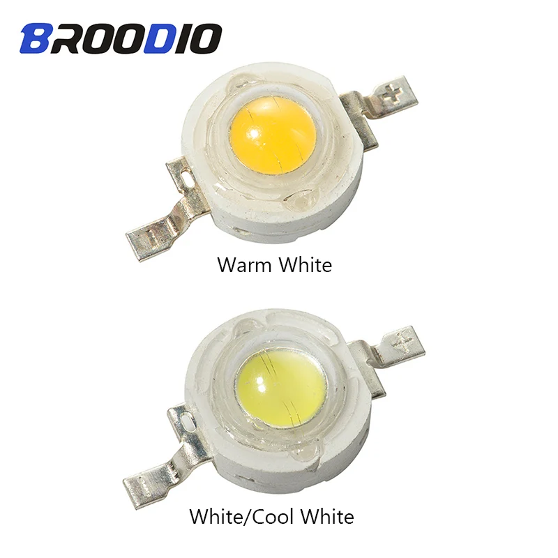 

100pcs LED Lamp Bulb Lights LEDs Bulbs Chip Lighting Diode Beam 1W High Power Cool Warm White Floodlight Spotlight 1Watt LED DIY