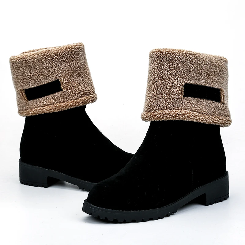 Women Snow Boots Thick Bottom Platform Waterproof Ankle Boots For Women Thick Warm fur Winter Warm Boots m494