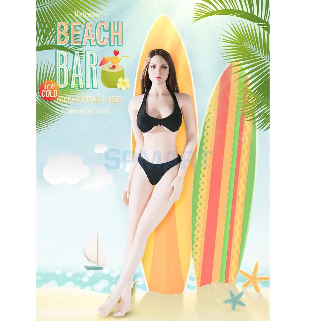 2 Sets 1/6 Scale Bikini Bra Briefs Set for 12'' Female Action Figure Body Hot Toys Phicen Kumik Cy Girls Accessories