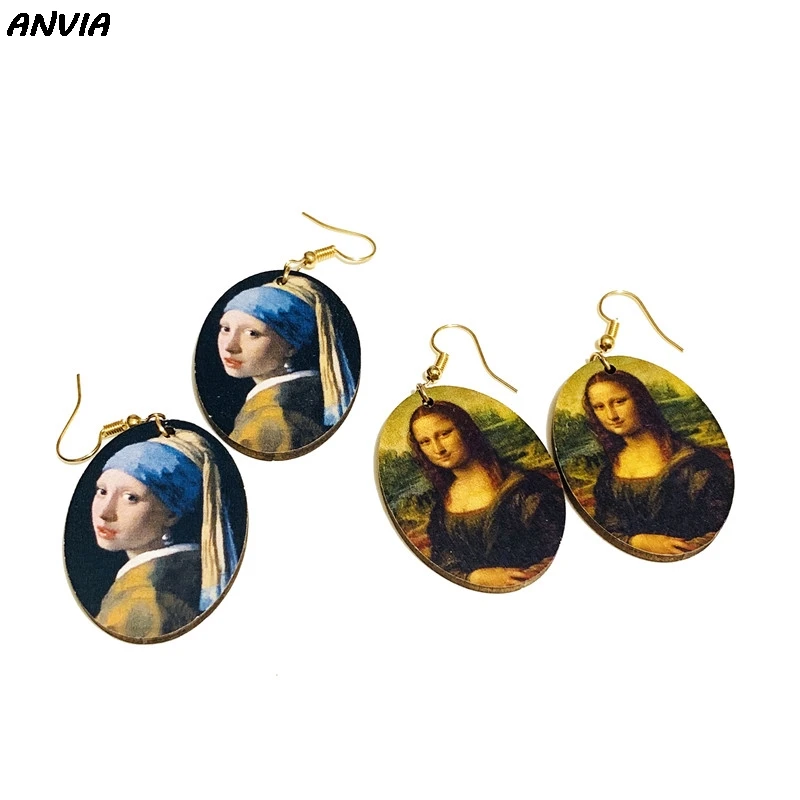 Wood Earrings* Women gift* Wood Jewelry* Baroque* Vintage
