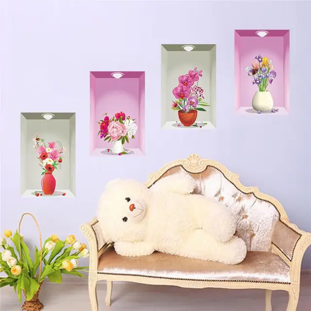 Wall Stickers For Living Room 3d colorful flower beautiful pvc wall stickers diy living room tv Wall Stickers For Living Room 3d colorful flower beautiful pvc wall stickers diy living room tv