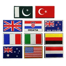 3D вышитая EU Netherland Croatia Италия Новая Зеландия Флаг патч ПРИШИТАЯ нарукавная нашивка для одежды наклейка на рюкзак DIY Аппликация 8 см X 5 см
