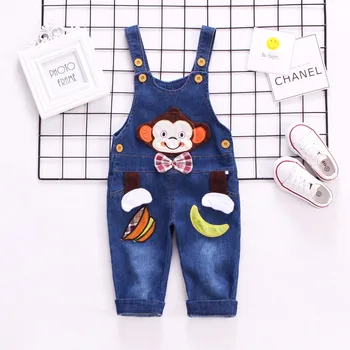 

1-3T Spring Autumn Baby Overalls Boys Denim Pants Monckey Trousers Kids Rompers Toddler Jumpsuit Bebe Clothing Infant Clothes