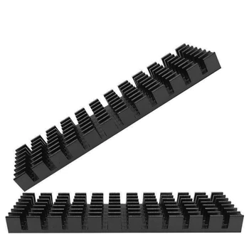 

Wholesale 2 Pieces Aluminum Heatsinks PCIe NVMe M.2 2280 SSD Laptop PC Memory Cooling Fin Radiation Dissipate Heat Sink