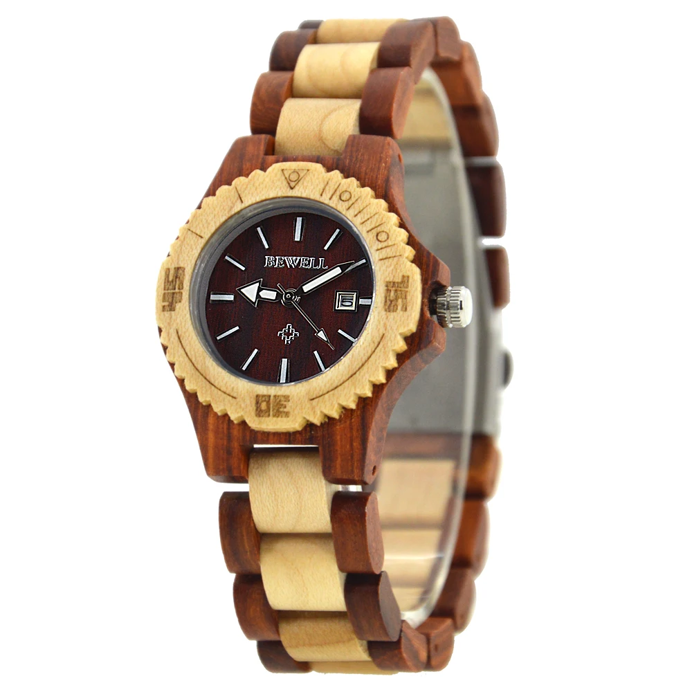 BEWELL WOODEN WATCH